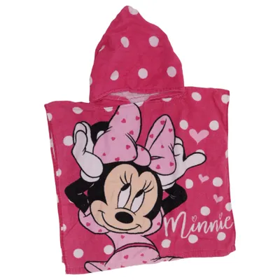 Badcape (Rosa, Vit, Svart) från Disney Minnie Mouse Bomull