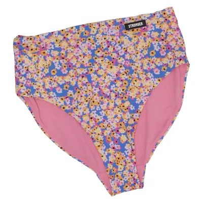 Bikini broekje (Blauw, Geel, Roze) van Stronger Elastaan, Polyamide, Polyester