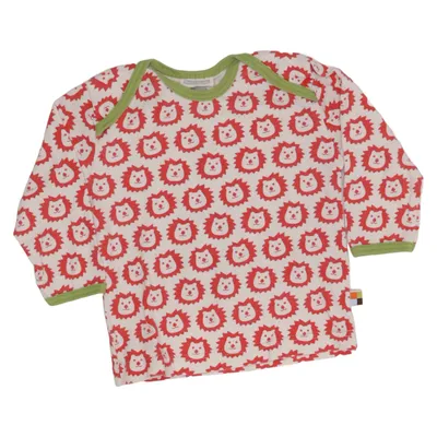 Langarmshirt (Weiß, Rot, Grün) von Loud + Proud Bio-Baumwolle