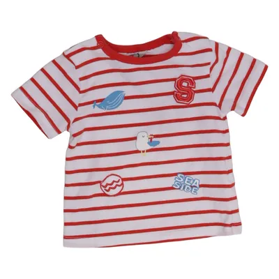 T-shirt (White, Red, Multicolored) from Kanz Cotton, Elastane