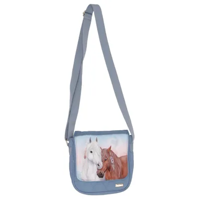 Schoudertas (Blauw, Meerkleurig) van Miss Melody Polyamide