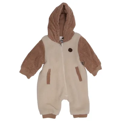 Overall (Beige, Vit) från Topomini Bomull, Återvunnen polyester