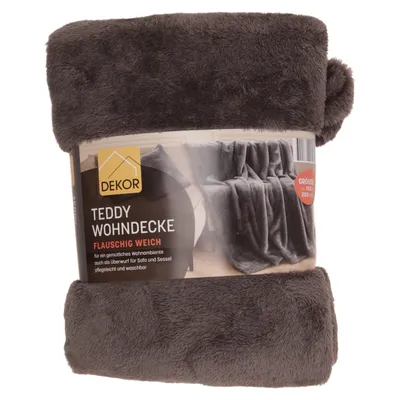 Tæpppe (Grå) fra DEKOR Polyester