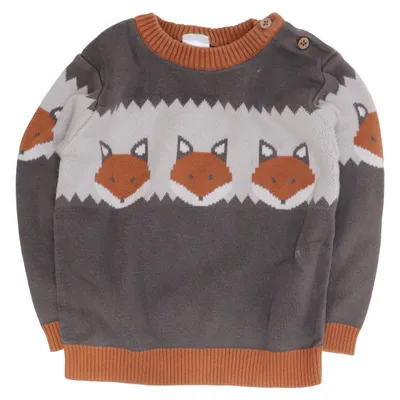 Sweater (Grå, Hvid, Orange) fra Alana