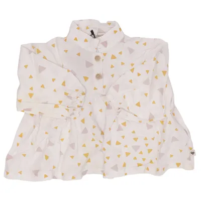 Jurk (Wit, Geel, Bruin) van Nobodinoz Katoen, Polyester
