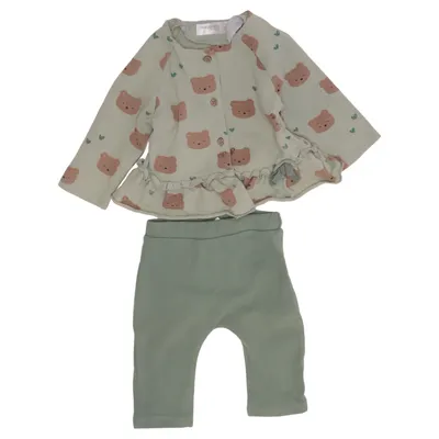 Set (Groen) van Mayoral Newborn Katoen, Elastaan