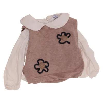 Twinset (Beige, Vit) från Mayoral Bomull, Elastan, Polyester