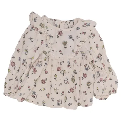 Bluse (Hvid, Flerfarvet) fra Zara Bomuld