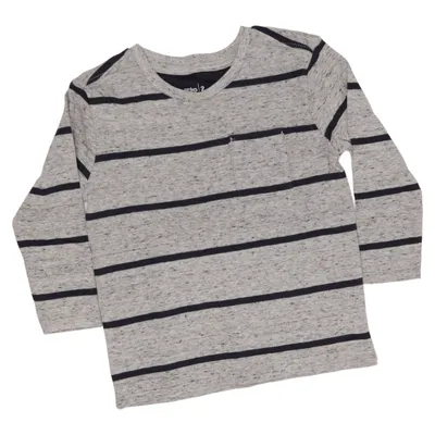 Langærmet t-shirt (Grå, Blå) fra Anko Bomuld