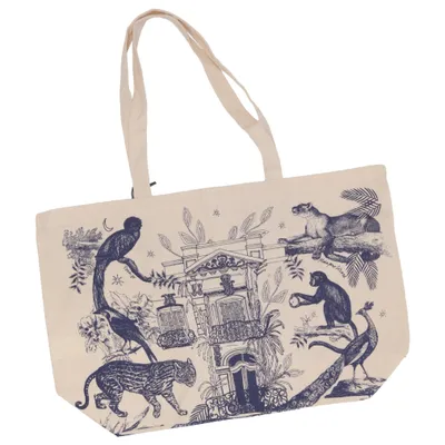 Canvas bag (Beige, Blue) from Sézane Recycled cotton