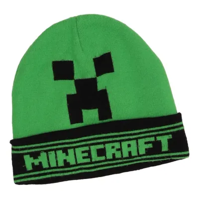 Beanie (Green, Black) from Minecraft Acrylic, Elastane, Polyamide
