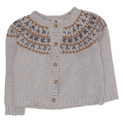 Cardigan (Grijs, Meerkleurig) van Gocco Acryl, Katoen, Elastaan, Polyamide, Polyester