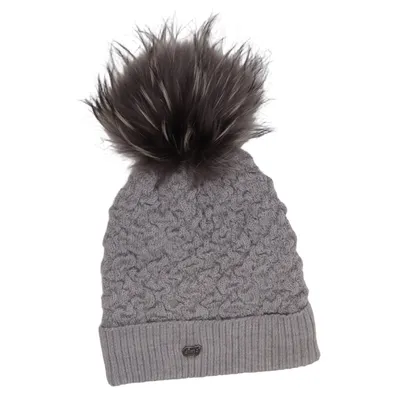 Bobble hat (Gray) from Dimo Acrylic, Wool