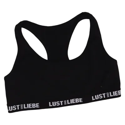 Sport-BH (Schwarz) von Lust Und Liebe Elasthan, Bio-Baumwolle