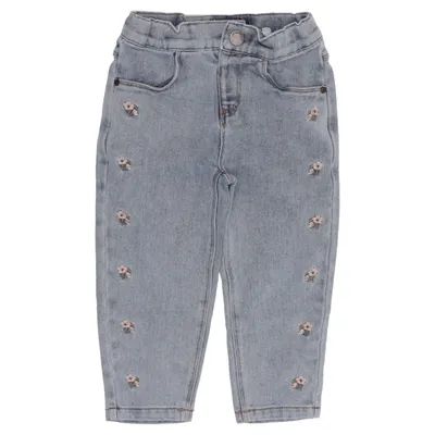 Jeans (Blå) fra Lil' Atelier Elastan, Økologisk bomuld, Genanvendt polyester