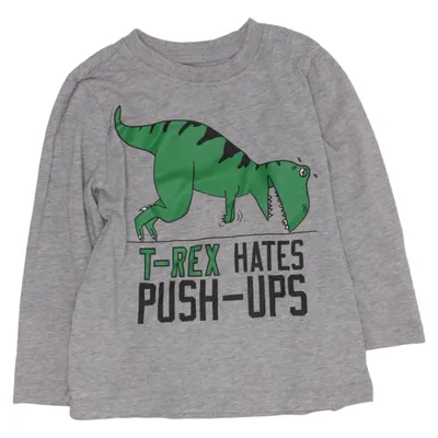 T-shirt à manches longues (Gris) de Okie-dokie Coton, Polyester