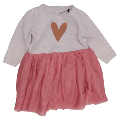 Jurk (Grijs, Roze) van Primark Baby Katoen, Polyester