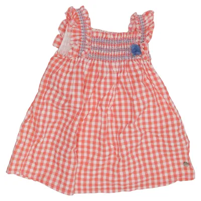 Kjole (Rød, Hvid) fra Paz Rodriguez Bomuld, Polyester