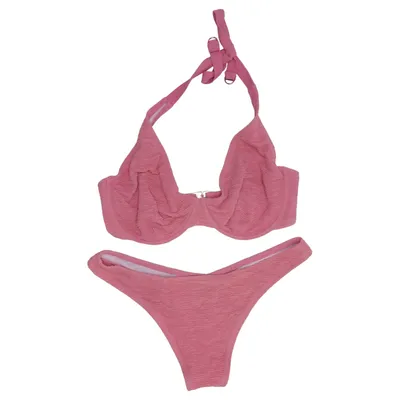 Bikini (Pink) from Ivory Rose Elastane, Polyamide, Polyester