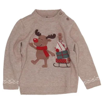 Julesweater (Beige, Flerfarvet) fra Baby C&A Polyamid, Polyester