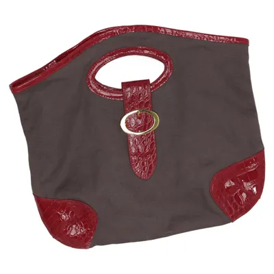 Handbag (Gray, Red) from Lancaster Polyester