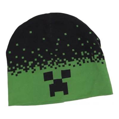 Beanie (Black, Green) from Minecraft Cotton, Elastane