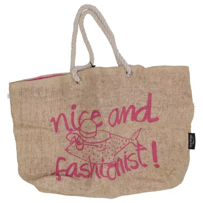 Strandtasche (Beige, Pink) von Nice Things Paloma S.