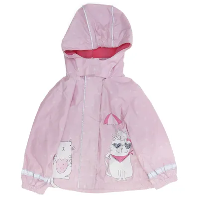 Regnjacka (Rosa, Vit) från Topomini Polyester