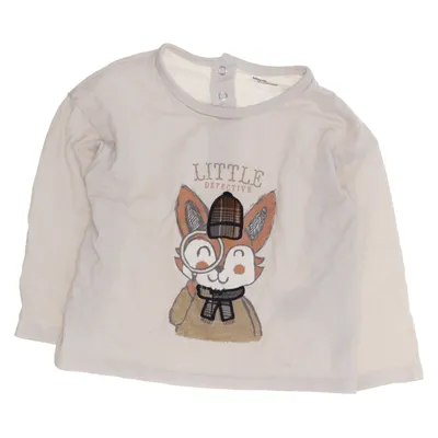 Långärmad t-shirt (Beige, Flerfärgad) från Vertbaudet Bomull