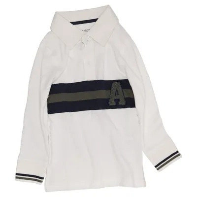 Rugby shirt (White, Blue, Green) from Denim & Flower Cotton, Polyester