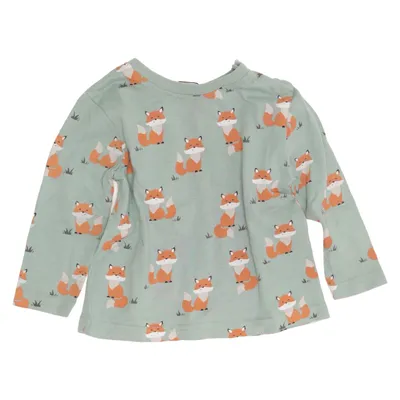 Langærmet t-shirt (Grøn, Orange) fra Alana Økologisk bomuld