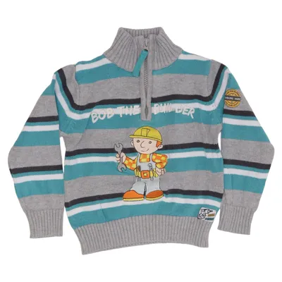 Pull-over (Gris, Bleu, Blanc) de Bob the Builder Coton