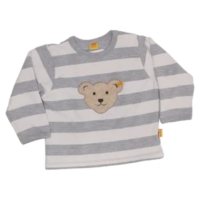 Long sleeve T-shirt (Gray, White) from Steiff Cotton, Elastane