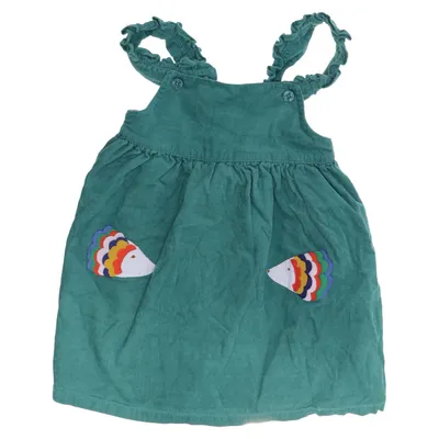 Dungaree dress (Green, Multicolored) from Baby Boden Cotton