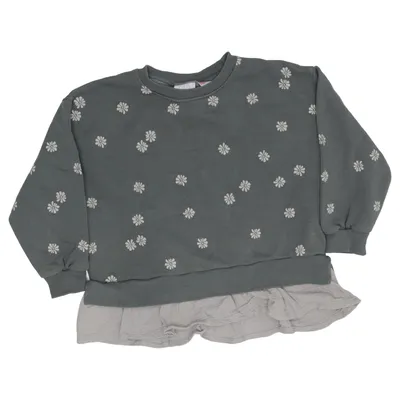 Sweatshirt (Green) from Zara Cotton, Elastane