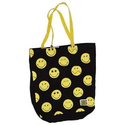 Canvas bag (Black, Yellow) from Smiley World Cotton