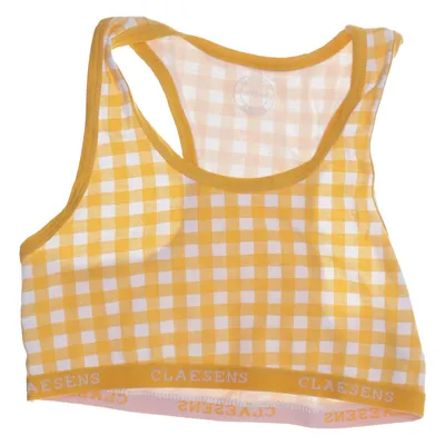 Sports bra (Yellow, White) from Claesen's Cotton, Elastane, Polyester