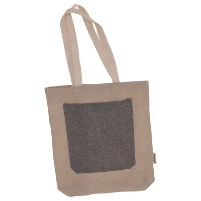 Canvas bag (Beige, Gray) from Net International Recycled cotton, Recycled polyester