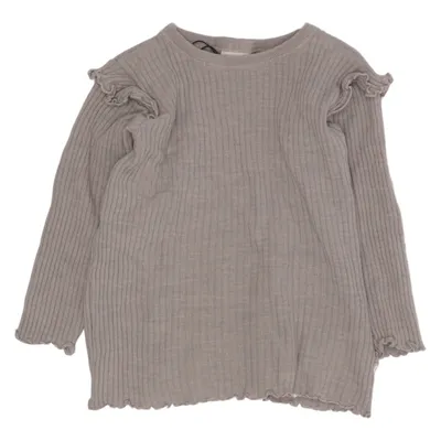 Langærmet t-shirt (Grå) fra Dilling Merinould