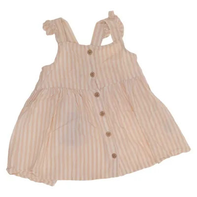 Klänning (Beige, Vit) från H&M Bomull