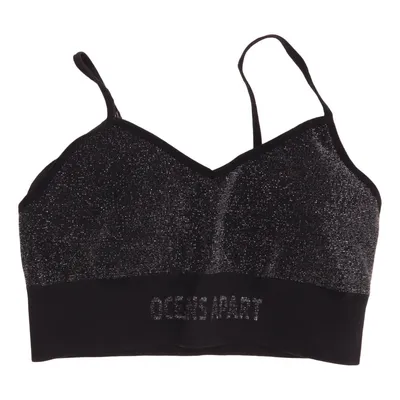 Sports bra (Black, Silver) from Oceans Apart Elastane, Metallic fiber, Polyamide