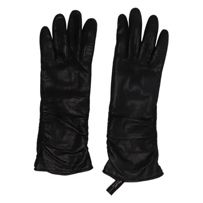 Leather gloves (Black) from Saks Fifth Avenue Cashmere, Leather