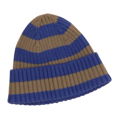 Beanie (Blue, Beige) from Arket Cotton, Elastane, Polyamide