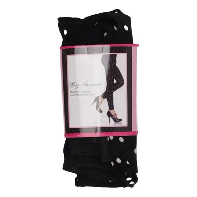Leggings (Black, White) from Leg Avenue Elastane, Polyamide