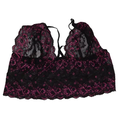 Bralette (Schwarz, Pink) von Cottelli Collection Elasthan, Polyamid