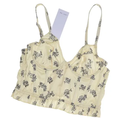 Bustier (Yellow, Black) from Lost Ink Elastane, Polyamide, Polyester
