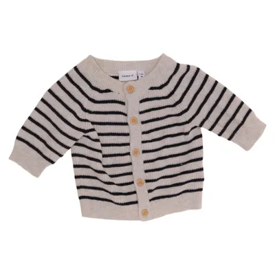 Cardigan (Beige, Black) from Name It Organic cotton