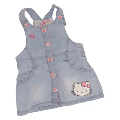 Hängselklänning (Blå) från Hello Kitty Bomull