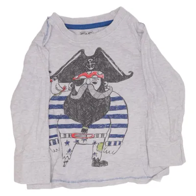 Lange mouwen shirt (Grijs, Meerkleurig) van F&F Kids Katoen, Elastaan