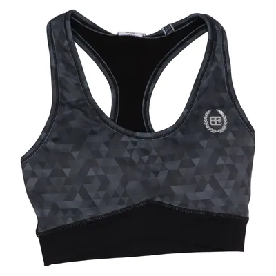 Sports bra (Gray, Black) from Body Engineers Cotton, Elastane, Polyamide, Polyester